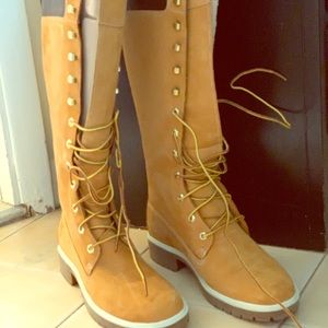 timberland women's 14 inch premium lace waterproof boots